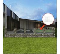 vidaXL Panier de gabion en U Acier 570 x 20 x 100 cm Clôture de jardin
