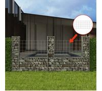 vidaXL Panier de gabion en U en acier 240 x 20 x 100 cm – Clôture de jardin