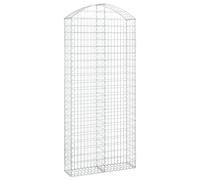 Vidaxl Panier De Gabions Arqué 100x30x220/240 Cm Fer Galvanisé
