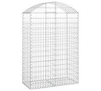 vidaXL Panier de gabions arqué 100x50x140/160 cm Fer galvanisé