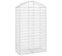 vidaXL Panier de gabions arqué 100x50x160/180 cm Fer galvanisé
