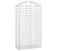 vidaXL Panier de gabions arqué 100x50x180/200 cm Fer galvanisé