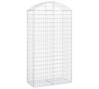 Vidaxl Panier De Gabions Arqué 100x50x180/200 Cm Fer Galvanisé
