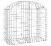 vidaXL Panier de gabions arqué 100x50x80/100 cm Fer galvanisé