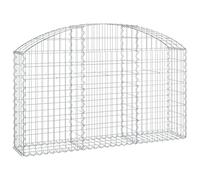 vidaXL Panier de gabions arqué 150x30x80/100 cm Fer galvanisé