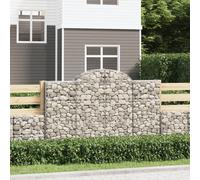 vidaXL Panier de Gabions Arqué Cage à Gabion Mur de Gabion Panier à Pierre Gabion pour Pierre Jardin Patio Extérieur 153486