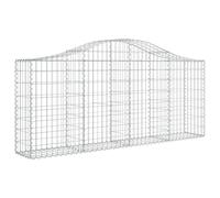 Vidaxl Panier De Gabions Arqué 200x30x80/100 Cm Fer Galvanisé