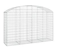 vidaXL Panier de gabions arqué 200x50x120/140 cm Fer galvanisé