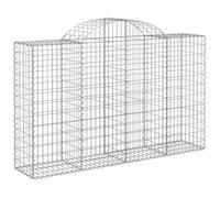 vidaXL Panier de gabions arqué 200 x 50 x 120/140 cm fer galvanisé
