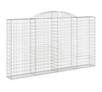 vidaXL Panier de gabions arqué pour patio extérieur 300×30×160/180 cm fer galvanisé