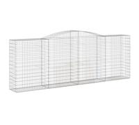 vidaXL Panier de gabions arqué 400x50x140/160 cm fer galvanisé