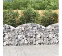 vidaXL Panier de Gabions Arqué Cage à Gabion Mur de Gabion Panier à Pierre Gabion pour Pierre Jardin Patio Extérieur 153444