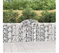 vidaXL Panier de Gabions Arqué Cage à Gabion Mur de Gabion Panier à Pierre Gabion pour Pierre Jardin Patio Extérieur 153485