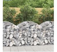 vidaXL Panier de Gabions Arqué Cage à Gabion Mur de Gabion Panier à Pierre Gabion pour Pierre Jardin Patio Extérieur 153434