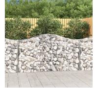 vidaXL Panier de Gabions Arqué Cage à Gabion Mur de Gabion Panier à Pierre Gabion pour Pierre Jardin Patio Extérieur 153395