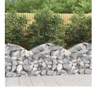 vidaXL Panier de gabions arqué 153423 100x30x60/80 cm Fer galvanisé