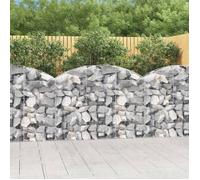 vidaXL Panier de gabions arqué 150x30x100/120 cm fer galvanisé