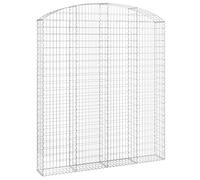 vidaXL Panier de Gabions Arqué Cage à Gabion Mur de Gabion Panier à Pierre Gabion pour Pierre Jardin Patio Extérieur 200x30x220/240 cm Fer Galvanisé