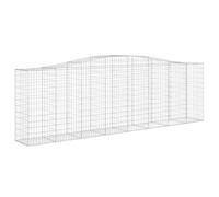 vidaXL Panier de Gabions Arqué Cage à Gabion Mur de Gabion Panier à Pierre Gabion pour Pierre Jardin Patio Extérieur 400x50x120/140 cm Fer Galvanisé