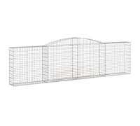 vidaXL Panier de gabions arqué 400×30×100/120 cm fer galvanisé