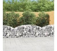 Panier de Gabions Arqué Cage à Gabion Mur de Gabion Panier à Pierre Gabion pour Pierre Jardin Patio Extérieur 153473