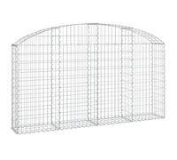 vidaXL Panier de gabions arqué 150x30x80/100 cm fer galvanisé