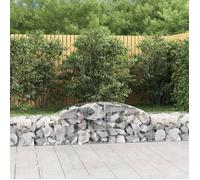 vidaXL Panier de gabions arqué 300x50x40/60 cm, fer galvanisé