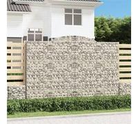 vidaXL Panier de Gabions Arqué, Mur de Soutènement Insonorisant, Cage de Gabion, Gabion pour Pierre, Décoration de Jardin 153520