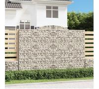 vidaXL Panier de Gabions Arqué, Mur de Soutènement Insonorisant, Cage de Gabion, Gabion pour Pierre, Décoration de Jardin 153520