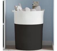 vidaXL Panier de rangement noir et blanc Ø49x65 cm coton