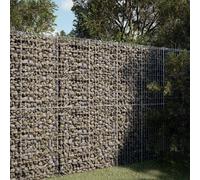 vidaXL Panier gabion avec couvercle fer galvanisé 100×50×200 cm