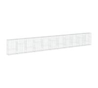 vidaXL Panier gabion avec couvercle 1100×50×150 cm, fer galvanisé