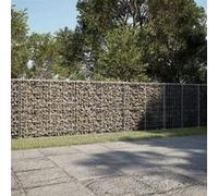 vidaXL Panier gabion avec couvercle 1150x100x100 cm Fer galvanisé Décoration jardin