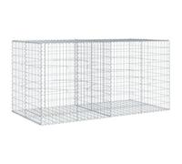 vidaXL Panier gabion avec couvercle 200x100x100 cm fer galvanisé