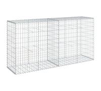vidaXL Panier gabion avec couvercle 200x50x100 cm fer galvanisé
