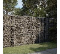 vidaXL Panier gabion avec couvercle 200x50x150 cm fer galvanisé, mur en gabion, mur de soutènement en gabion, clôture en 3295155