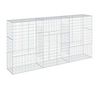 vidaXL Panier gabion avec couvercle 300x50x150 cm fer galvanisé, mur en gabion, mur de soutènement en gabion, clôture en 3295156
