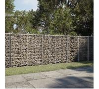 vidaXL Panier gabion 350×100×100 cm avec couvercle, fer galvanisé