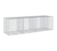 vidaXL Panier gabion 350×100×100 cm avec couvercle, fer galvanisé