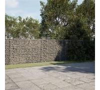 vidaXL Panier gabion avec couvercle 400x100x150 cm fer galvanisé