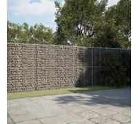 vidaXL Panier gabion avec couvercle 400 x 100 x 200 cm fer galvanisé
