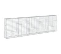 vidaXL Panier gabion avec couvercle 500x50x150 cm fer galvanisé, mur en gabion, mur de soutènement en gabion, clôture en gabion, gabion, cage gabion