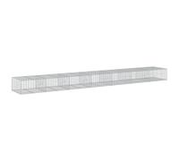 vidaXL Panier gabion avec couvercle 700×100×50 cm fer galvanisé