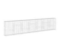 vidaXL Panier gabion avec couvercle 700x50x150 cm fer galvanisé, mur en gabion, mur de soutènement en gabion, clôture en gabion, gabion, cage gabion