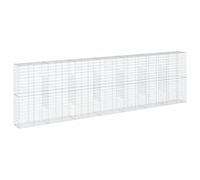 vidaXL Panier gabion avec couvercle 700x50x200 cm en fer galvanisé