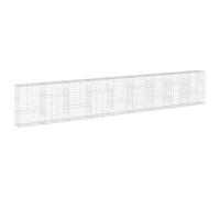 vidaXL Panier gabion avec couvercle 900x50x150 cm fer galvanisé, mur en gabion, mur de soutènement en gabion, clôture en gabion, gabion, cage gabion