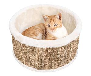 vidaXL Panier pour Chat Rond 36 cm Herbiers Marins