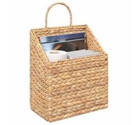 vidaXL Panier Suspendu Naturel 30 x 17,5 x 49,5 cm Jacinthe d'eau, Panier rectangulaire en nénuphar d'eau, Rangement stylé, déco Rustique et Gain de Place