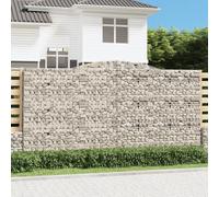 Vidaxl Paniers À Gabions Arqués 10 Pcs 400x50x200/220 Cm Fer Galvanisé