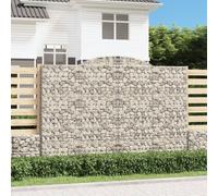 Vidaxl Paniers À Gabions Arqués 11 Pcs 300x50x200/220 Cm Fer Galvanisé